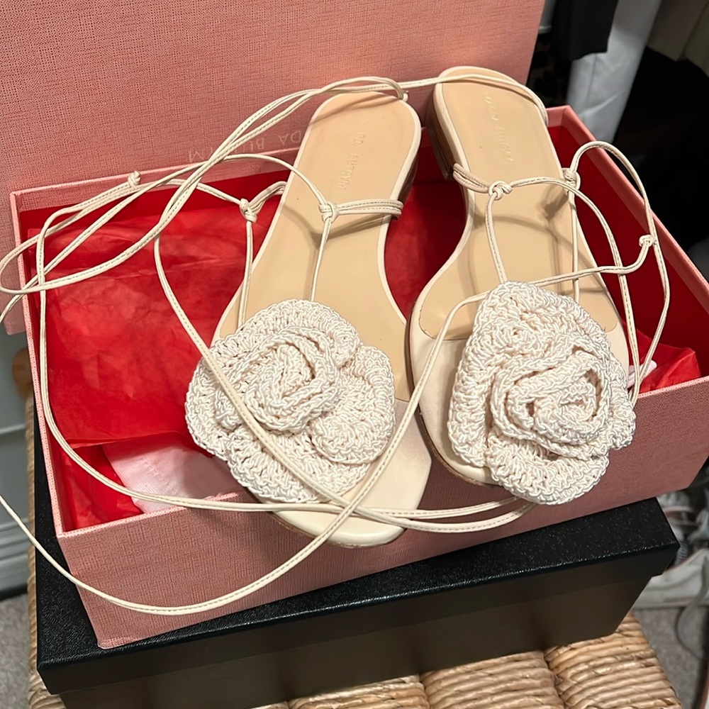 Magda Butrym Flower Crochet Sandals - 38